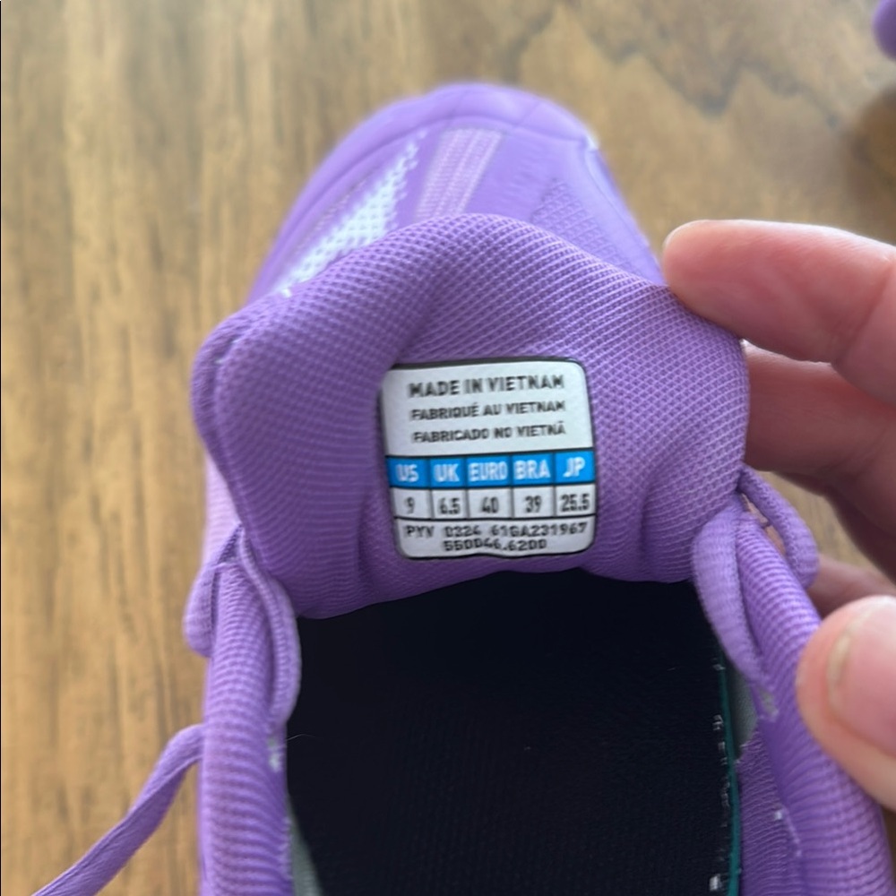 Mizuno Purple and Yellow Athletic Shoes - Picture 6 of 6